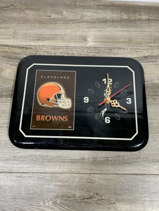 Vintage Nfl Cleveland Browns Plaque Wall Clock