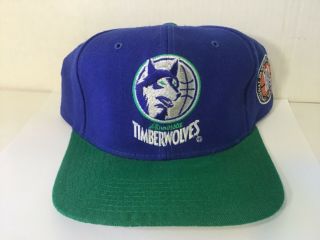 Minnesota Timberwolves Vintage Fitted Cap Hat 7 - 1/2 100 Wool Starter Nba