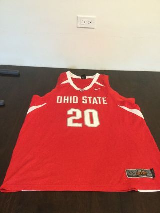 Ohio State Buckeyes Red Nike Elite Basketball Jersey 20 Xxl