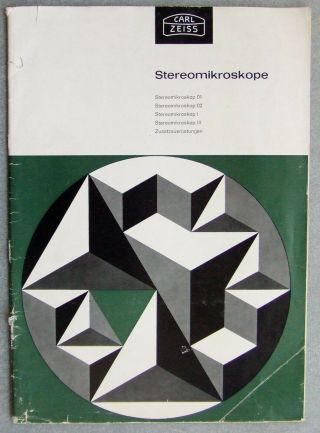 Zeiss Stereo Microscopes Brochure In German.  23 Pages.  Circa 1965