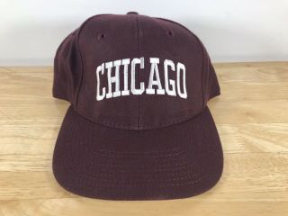 Vintage University Of Chicago Snapback Hat Made In Usa