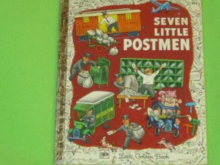 1972 Little Golden Book Seven Little Postman By Margaret Wise Brown Hardcover