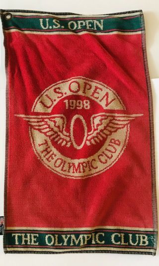 1998 Us Open Olympic Club Towel Red Rare Golf Bag Towel