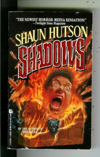 Shadows By Shaun Hutson,  Leisure Book 1990 2890 Horror Pulp Vintage Pb