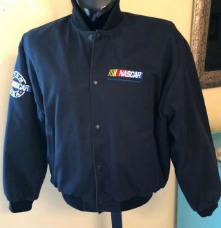 Vtg Men’s Race Trends Nascar Team Usa Big Logo Racing Jacket Xl Black Made Usa