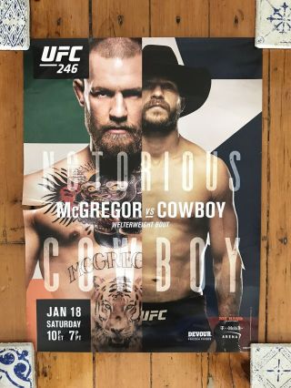 Ufc 246 Mcgregor Vs Cowboy Authentic Promo Poster 24 X 18