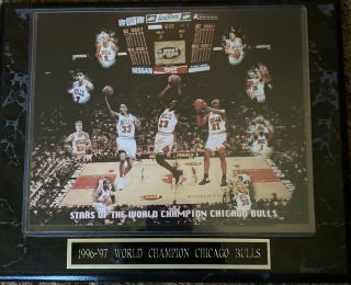 96 - 97 World Champion Chicago Bulls Plaque