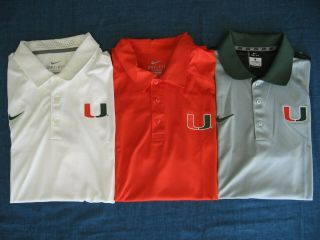 Miami Hurricanes Nike Polo Shirt Adult Men 