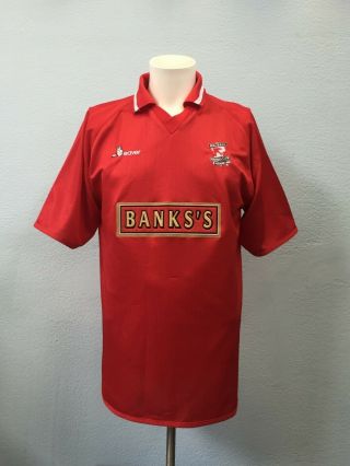 Walsall Home Football Shirt 2001 - 2002.  Size: M.  Beaver Jersey