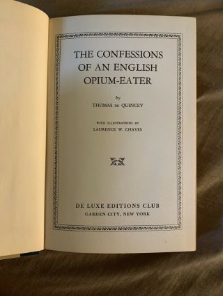 Confessions Of An English Opium Eater.  De Luxe Edition 3