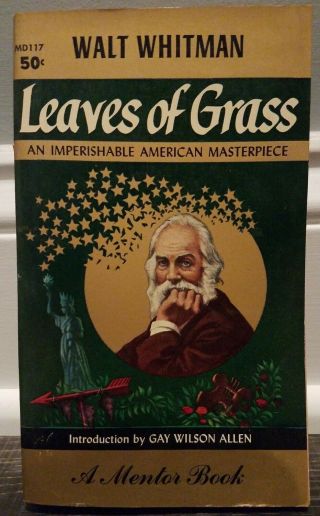 Leaves Of Grass Walt Whitman A Mentor Book 1958 2nd Edition