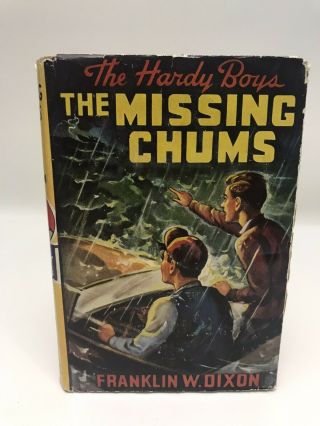 Hardy Boys 4 The Missing Chums Dust Jacket 1928 Franklin Dixon