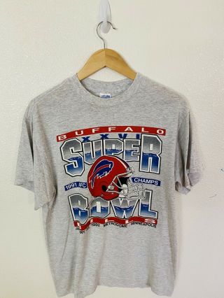 Vintage 1990s Buffalo Bills T Shirt Size M Nfl 1992 Tee