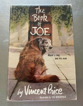 The Book Of Joe: About A Dog And His Man By Vincent Price (1961,  Hardcover) 8760b