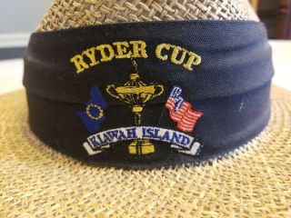 Ryder Cup Kiawah Island SC Straw Hat 1991 2
