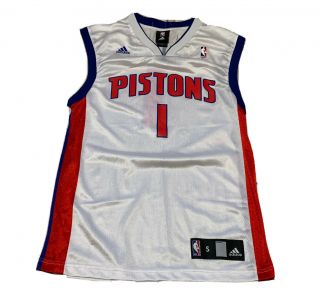 Detroit Pistons Chauncey Billups Adidas Nba Jersey Men’s Small White