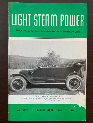 1968 Light Steam Power.  Steam Engine By Bugatti (engines) March - April