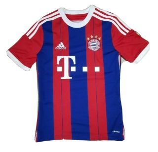 Youth Adidas Climacool Fc Bayern Munchen Munich Soccer Jersey Red Blue - Sz L