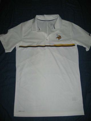 Minnesota Vikings Nike Polo Shirt Adult Mens Small White