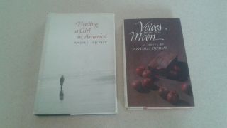 2 Andre Dubus Hardcover Books: Voices From The Moon & Finding A Girl In America