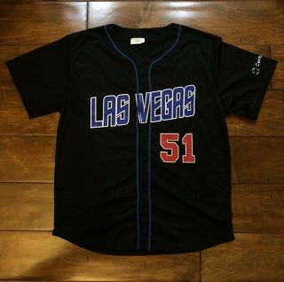 Las Vegas 51s Jersey Mens Size X Large Xl Minor League Baseball Team Black Blue