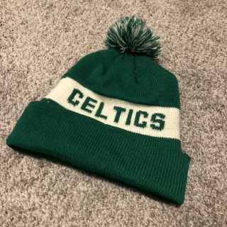 Vintage Boston Celtics Beanie Stocking Knit Cap Hat Winter Snow Nba Basketball