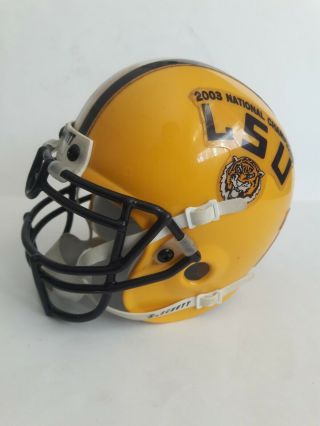 Ncaa Lsu Tigers 2003 National Champion Schutt Football Mini Helmet Vintage Htf