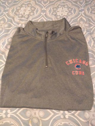 Stitches Mlb Authentic Chicago Cubs 2016 World Series Champions Quarter Zip