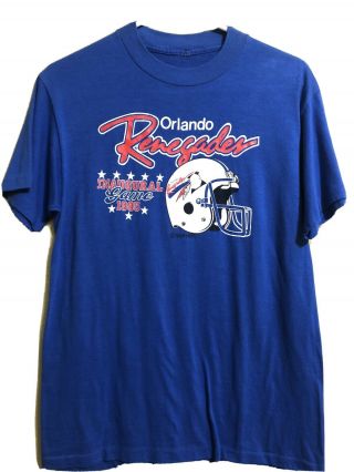 Orlando Renegades Vtg 1985 Inaugural Game Usfl Football Shirt