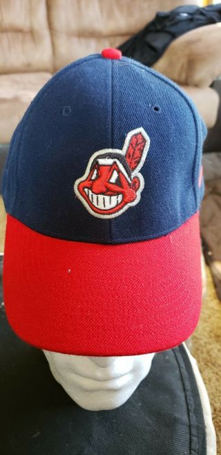 Cleveland Indians Mlb Hook & Loop Chief Wahoo Logo Franchise Hat/cap 