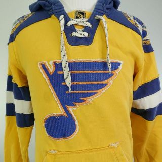 Ccm St Louis Blues Retro Distressed Nhl Hockey Jersey Hoodie Sweatshirt Mens M