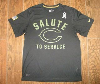 Mens Chicago Bears Nike Dri Fit Salute To Service Military T Shirt Sz.  L