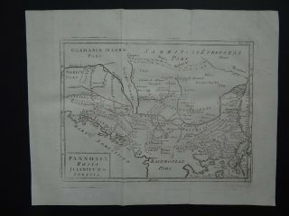 1808 Cellarius Atlas Map Pannonia - Moesia - Illyria - Thracia - Balkans