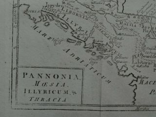 1808 CELLARIUS Atlas map PANNONIA - MOESIA - ILLYRIA - THRACIA - BALKANS 2