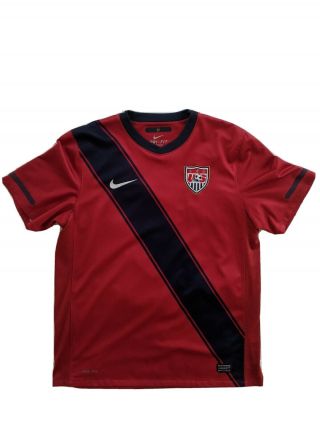 Nike Authentic Usa Soccer Jersey Size L Usmnt 2011 World Cup Football