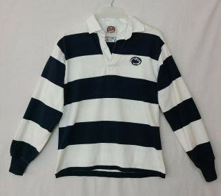 Vtg Barbarian Rugby Penn State Nittany Lions Psu Striped Sz Small Shirt (z)