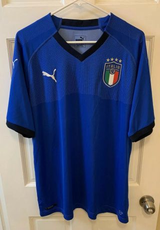 Puma Figc Italia Italy Football Soccer Jersey Blue Men Xl Extra Large
