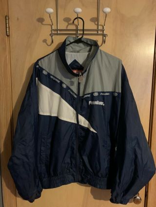 Vintage Penn State Nittany Lions Zip - Up Windbreaker Jacket Collegiate Apparel Xl