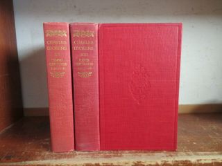 Old David Copperfield Book Set Charles Dickens Classic Novel Antique Gentleman,