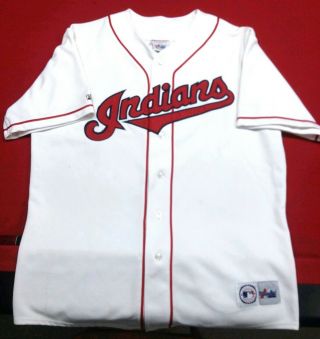 Vintage Cleveland Indians Majestic Button Up Jersey Large
