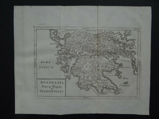1808 Cellarius Atlas Map Greece - Peloponnese - Acarnania Graecia Peloponnesus