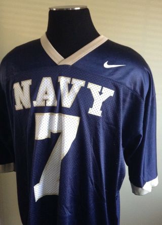 Navy Midshipmen Nike Blue And Gold Football Jersey Size Xxl 7