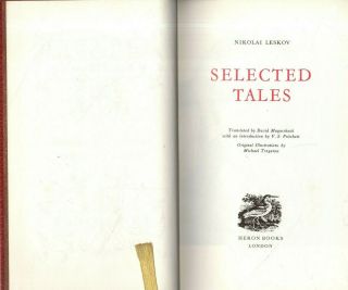 Nikolai Leskov - " Selected Tales " - V.  S. ,  Pritchett Intoduction - Heron Books Hb