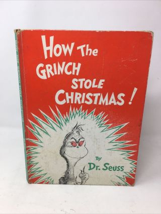 1957 1st Edition How The Grinch Stole Christmas By Dr Suess
