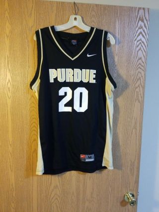 Nike Purdue Boilermakers 20 Basketball Black And Gold Jersey Adult M