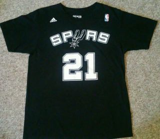 Adidas The Go - To Tee Nba San Antonio Spurs Tim Duncan 21 T - Shirt Size: Large