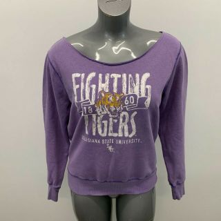 Louisiana State University Fighting Tigers Sweatshirt Women’s Size Large Purple