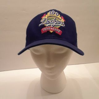 Vintage 1990 Los Angeles Dodgers 100th Anniversary Baseball Cap Era Adult