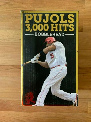 Albert Pujols 3000 Hits Anaheim Angels Bobblehead Unboxed Opened Mlb Baseball