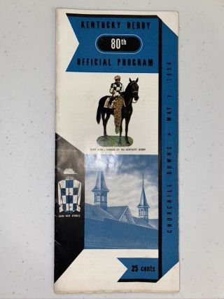 Kentucky Derby 80th Anniversary Program May 1,  1954 Churchill Downs Horse Racing